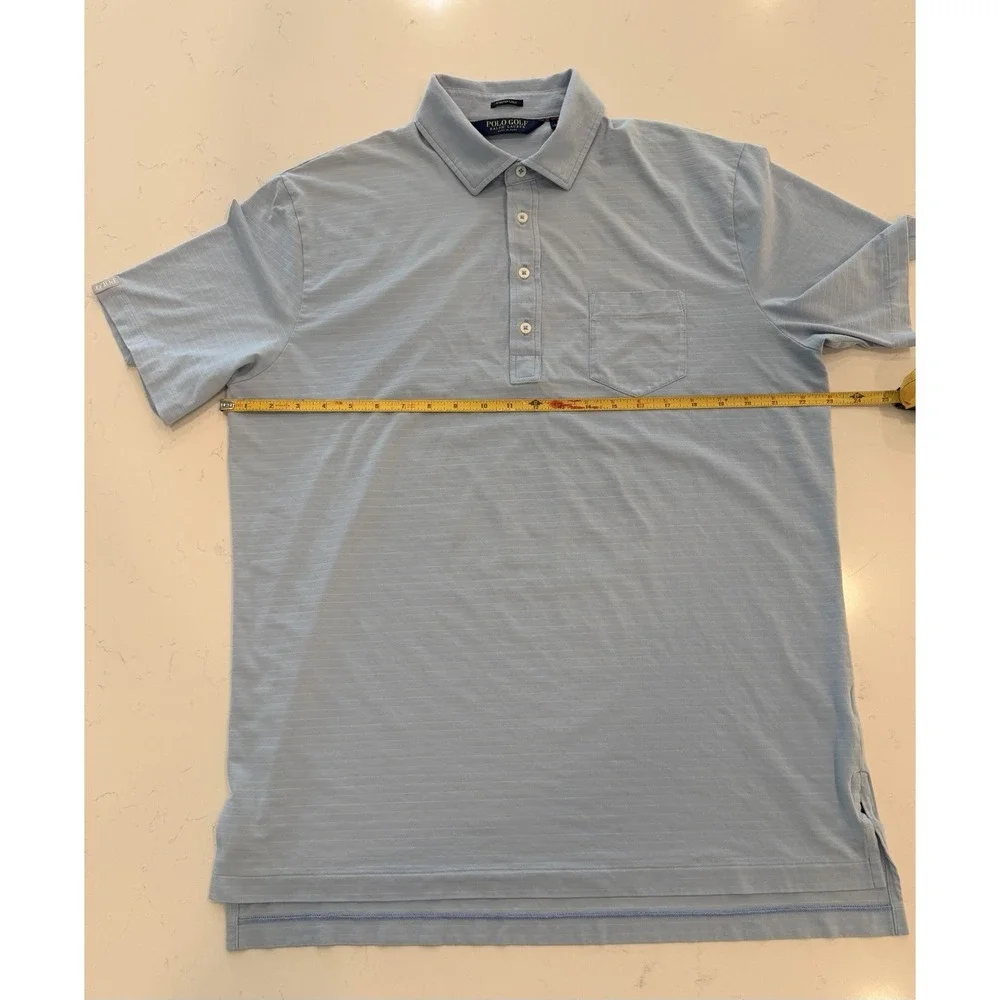 Polo Golf Ralph Lauren Men's Striped Polo Shirt Stretch Lisle Size Large